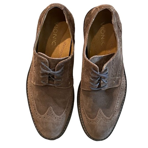 Vionic Bowery Bruno Wingtip Natural Alignment Loafer Brown Suede Lace Men’s 9 - Picture 12 of 14